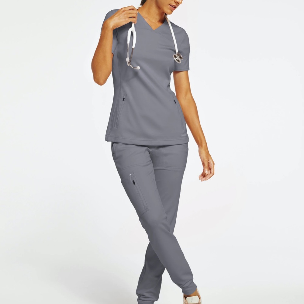 SOLD NWT JAANUU Gray Scrub Set Size Small